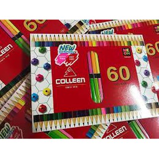 สีไม้ colleen 60 สี 2 หัว รุ่นใหม่สี Neon ดีไซน์ทันสมัยสีคุณภาพของแท้ 100%