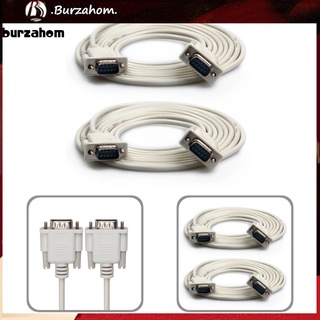 Bur สายเคเบิลแปลงข้อมูล RS232 DB9 9Pin Serial Male เป็น Male COM 1.5 3 5 ม. 2 ชิ้น