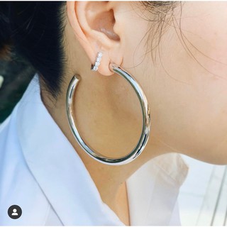 Mina Code Hoop earring ต่างหูหลอดห่วงใหญ่