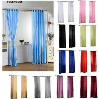 ‼♥ 1Pc ผ่าน Rod หน้าต่างหน้าต่างของแข็งหน้าจอ Drape ม่านห้องม่านทึบ