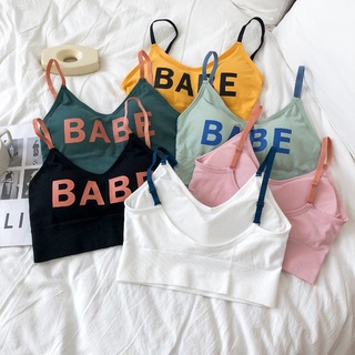 CB-9050 บราสายเดี่ยวBABE สายเดี่ยว เสื้อเอวลอย เสื้อครอป ชุดเซ็กซี่ผู้หญิง สายเดี่ยว สายปรับได้ เสื้อผ้าแฟชั่นผู้หญิง