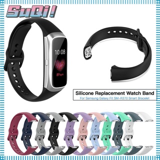 Soft Silicone Watch Band Strap With Metal Buckle For Samsung Galaxy Fit SM-R370 Smart Watch