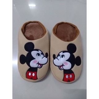 ‼️พร้อมส่ง‼️รองเท้าใส่เดินในบ้านพื้นหนาลายมิกกี้เม้าส์Mickey Mouse