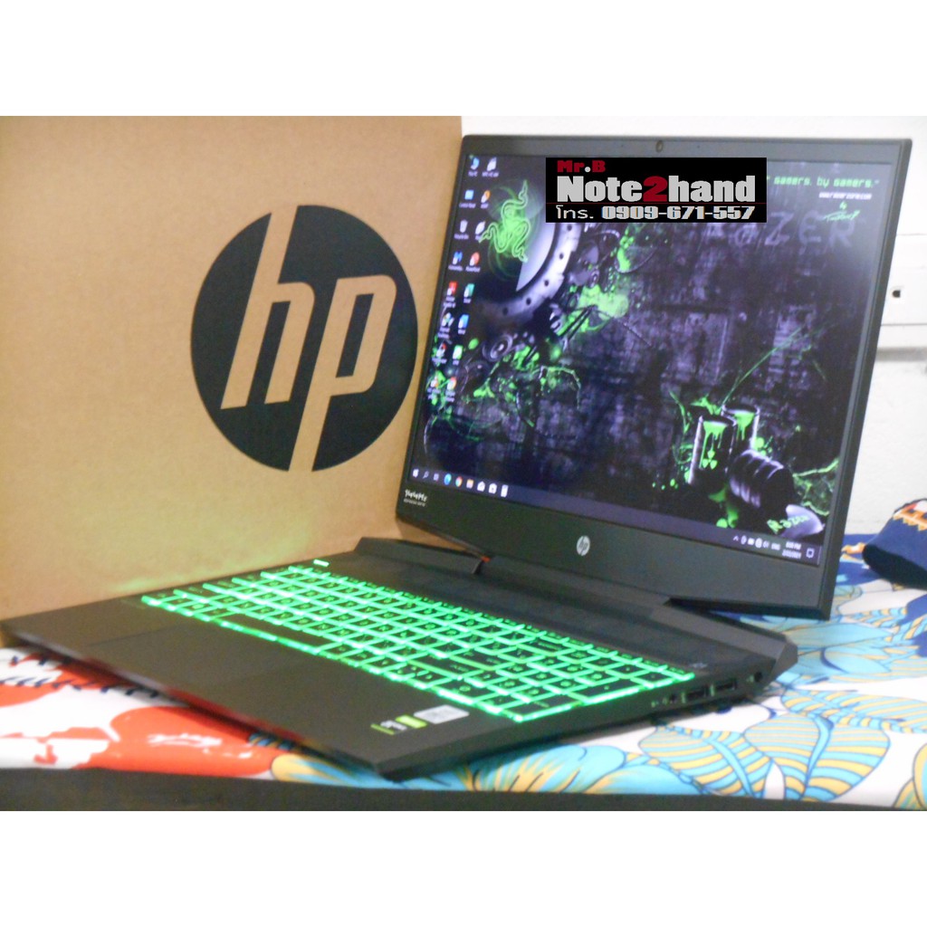 โน๊ตบุ๊คมือสอง HP (มือ1) Core i5-10300H จอ15.6”IPS 144 Hz แรม8+NVMe 512การ์ดจอ4GB+วินโดว์แท้+ประกันศูนย์