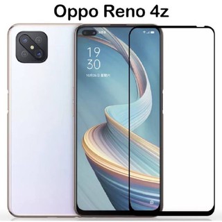 Enyx ฟิล์มกระจกเต็มจอ Oppo Reno 4z ติดง่าย ทัชสกรีนลื่น สึสันสดใส **สีดำ