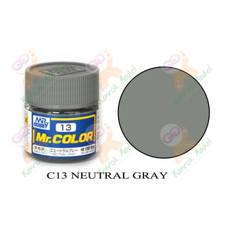 สีสูตรทินเนอร์ Mr.hobby Mr.color C13 Neutral Gray Semi-Gloss 10ml