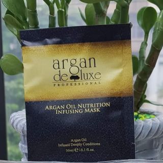 ผมเสียมากทรีทเม้นท์บำรุงผมล้งสารเคมีขนาดทดลอง Argan oil mask