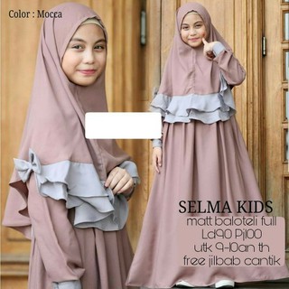 โมเดลเสื้อผ้าเด็กมุสลิม Selma Syari KIDS BO Gamis Shari สําหรับเด็ก 9-12 ปี 2020