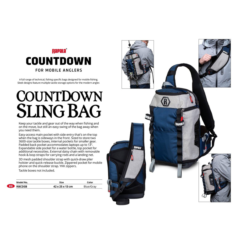 กระเป๋า สะพายบ่า RAPALA Countdown รุ่น RBCDSB Sling Bag