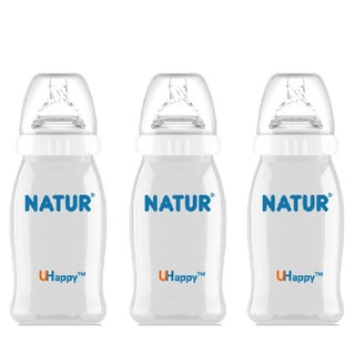 ขวดนม U-Happy Wide Neck Bottle 3+ months 3 ขวด 4 ออนซ์ 120ml