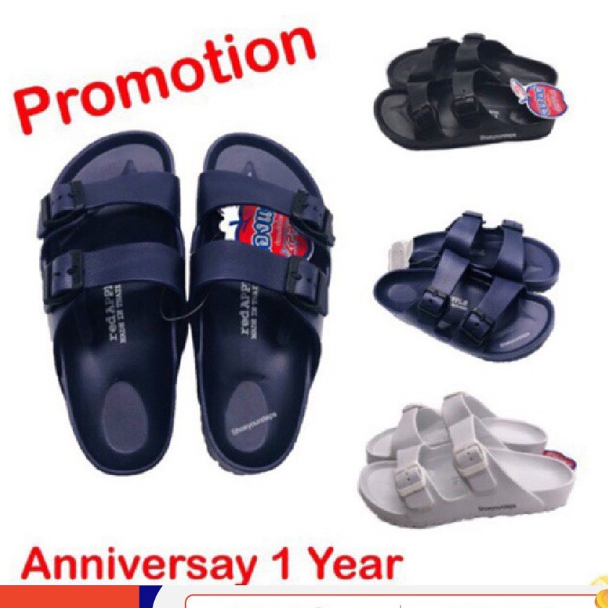 รองเท้าแตะ Red Apple 2562 ดำ ขาว กรม มีไซส์เด็ก+พิเศษ 32-45