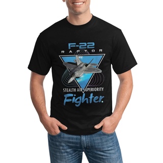 เสื้อยืด ผ้าฝ้าย 100% พิมพ์ลาย Raptor Stealth Fighter Jet คุณภาพสูง หลายสี F-22