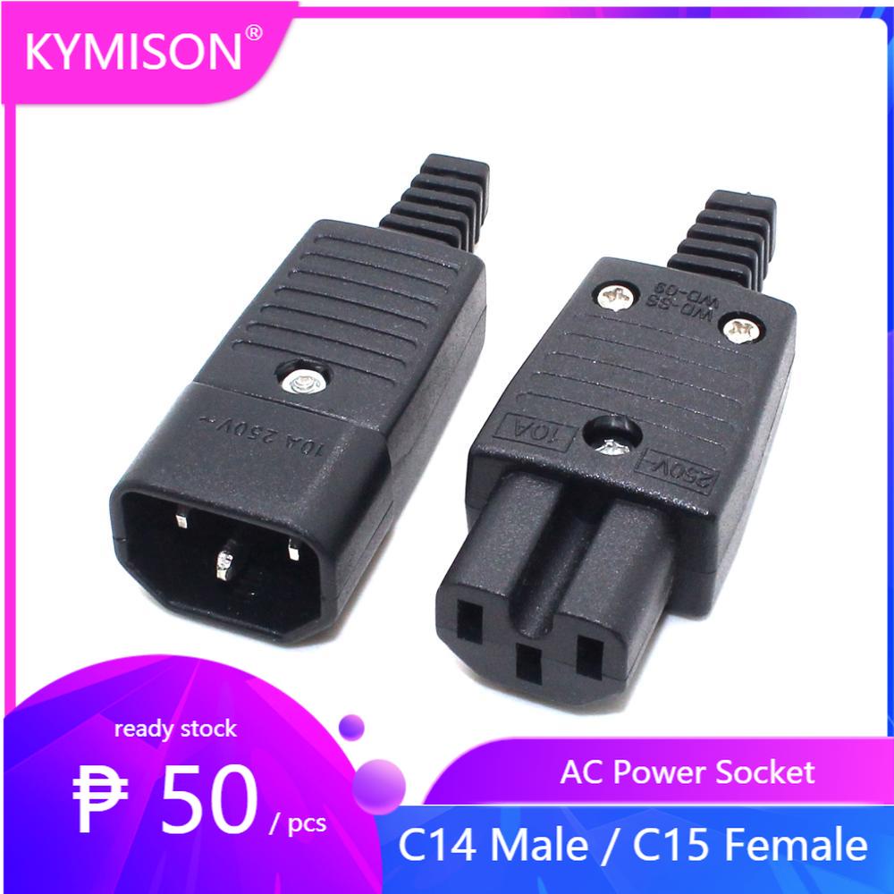 Iec320 C14 C15 AC PDU/UPS สาย Power Outlet ซ็อกเก็ตสายประกอบติดตั้งแผงไฟฟ้า Receptacle AC ซ็อกเก็ต 250V 10A