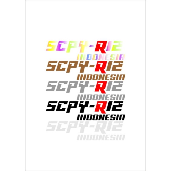 สติ๊กเกอร์ตัด SCOOPY R12 SCPY R12