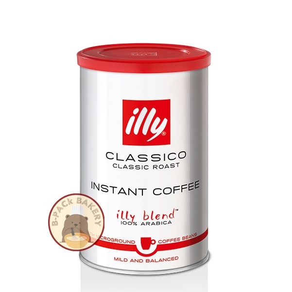 (คั่วกลาง)อิลลี่ คลาสสิคโค่ อินสแตนท์ คอฟฟี่ สมูท เทสต์ illy Classico Instant Coffee Smooth Taste Medium Roast 95g Monin