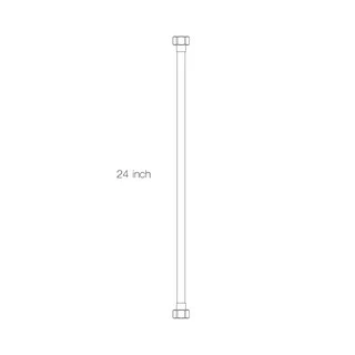 VRH สายน้ำดี SUS 304 F1/2"xF1/2"x24" FZVHV-A00024