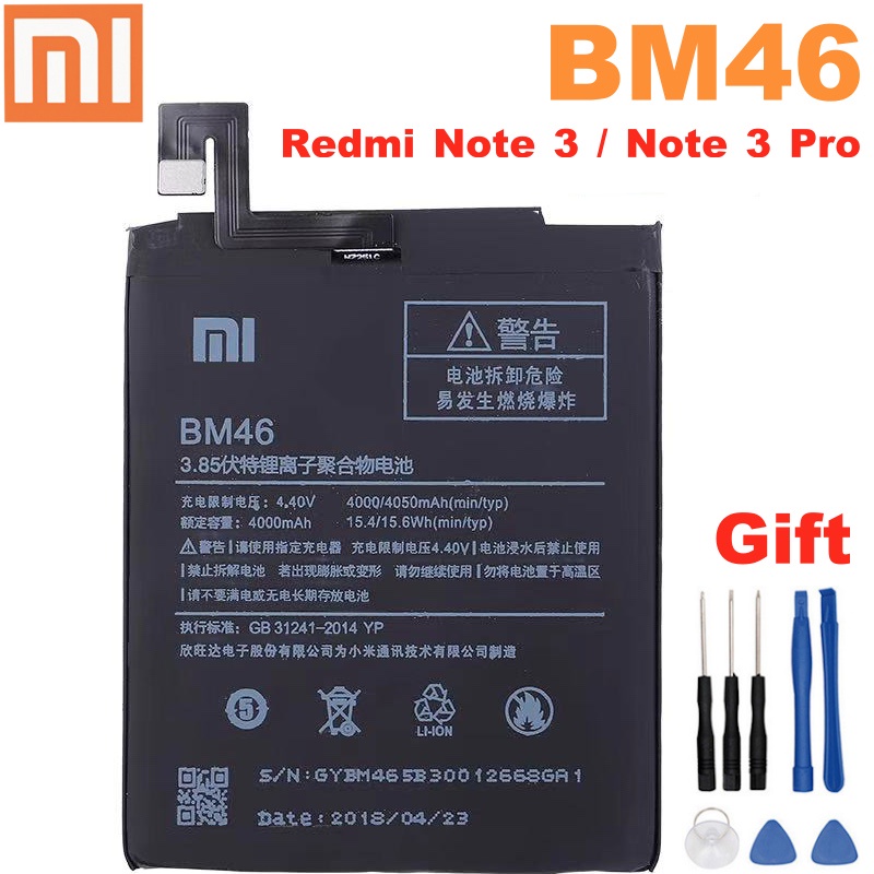 New Original BM46 High Capacity 4000mah Mobile Phone BM46 Battery For Xiaomi Redmi Note 3 note3 Pro/
