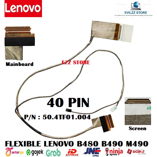 สายเคเบิลยืดหยุ่น LENOVO IDEAPAD B480 B480A B490 B490A B490G M490 50.4TF01.001 50.4TF01.004 40PIN