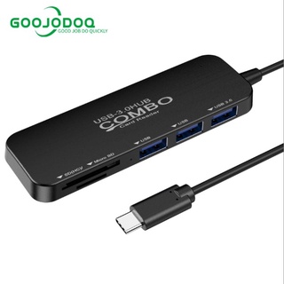 GOOJODOQ  4 Ports USB Type C HUB เพิ่มช่องเสียบ 4 ช่อง