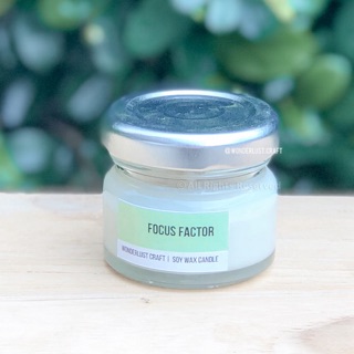 เทียนไขถั่วเหลือง 100% กลิ่น Focus Factor ขนาด 30 กรั