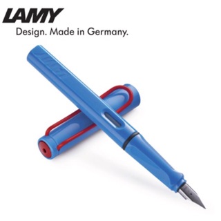 ของแท้ 💯 % Lamy Safari Fountain Pen Blue Red Clip Limited Edition