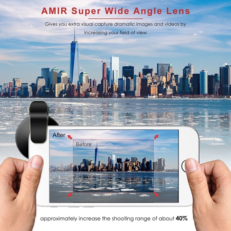 เลนส์กล้องมือถือ เลนส์มุมกว้าง 0.45X เลนส์มาโคร 15X เลนส์เสริมกล้องสำหรับมือถือ หน้าชัดหลังเบลอ - รูปที่ 5