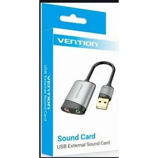 Vention (CDKHB) USB External Sound Card Pure sound quality/Expanded audio 0.15M Space Gray