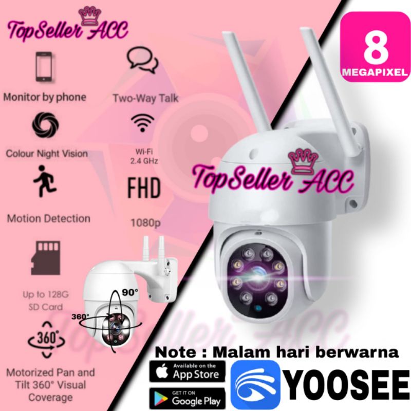 IP CAM Cctv กลางแจ้ง 8MP YOOSEE กล้อง wifi IP PTZ SPPED DOME YOOSEE