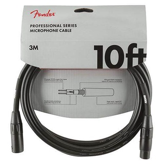 Fender® Pro Series สายไมค์ 3 เมตร XLR male / XLR female หนา 8 มิล ของแท้ (10FT Microphone Cable)