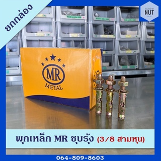 พุกเหล็ก MR ชุบรุ้ง ขนาด 3/8" (3 หุน) ยกกล่อง 75 ตัว