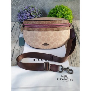 Coach Bethany Belt Bag In Blocked Signature Canvas ( Style No. 89301)