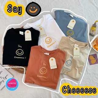 เสื้อยืดโอเวอร์ไซต์ 🧀ปักลาย Say cheese