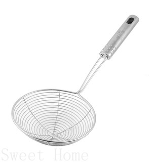 Skimmer Oval Fine Mesh Stainless Steel Food Oil Pot Strainer Ladle Kitchen Tools SWHM