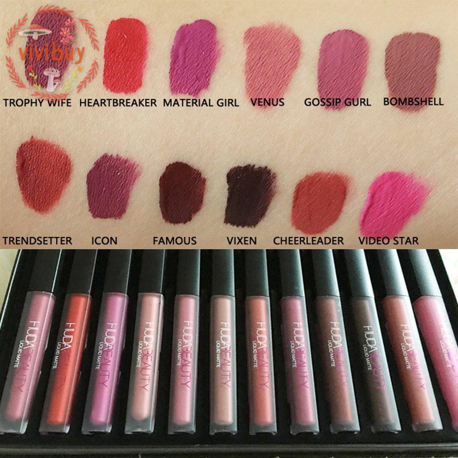 Cod Huda ลิปสติกลิปกลอสเพิ่มความชุ่มชื้นติดทนนาน 12 ชิ้น - vivibuy.th ...