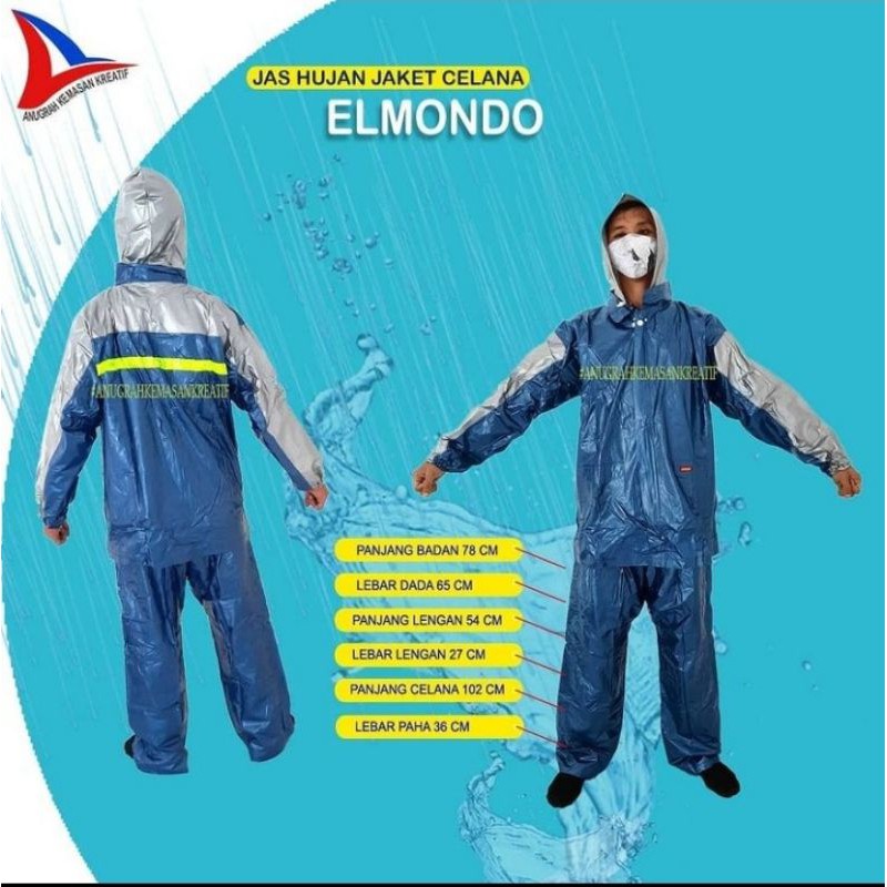 Ellondo Adult Topgear Skotlet Ejc 901 เสื้อกันฝนเสื้อกางเกง