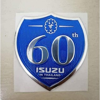 โลโก้ISUZU 60 ปี - อีซุซุ60ปี  พื้นหลังสีน้ำเงิน จำนวน1ชิ้น