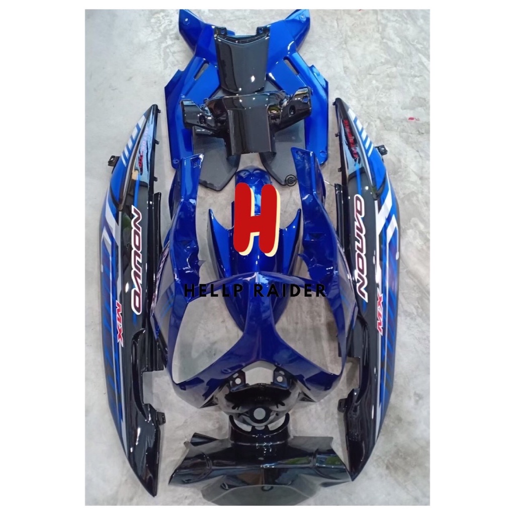 ชุดสี เฟรม นูโว yamaha Nouvo MX นูโว mx รถปี 2008 ครบชุด 9 ชิ้น สีน้ำเงินท้ายดำ