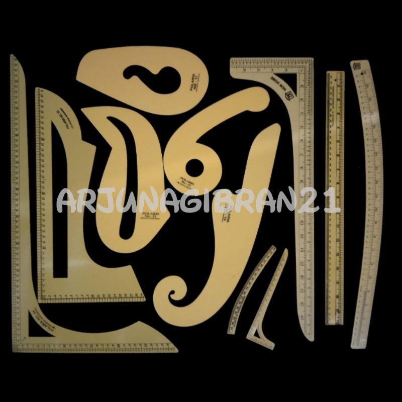 เครื่องโกนหนวด CURVA RULERS สําหรับเสื้อผ้า PATTERNS