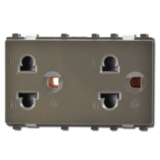 เต้ารับคู่ 3 ขา กลมแบน SCHNEIDER 84426LUES2 BZ