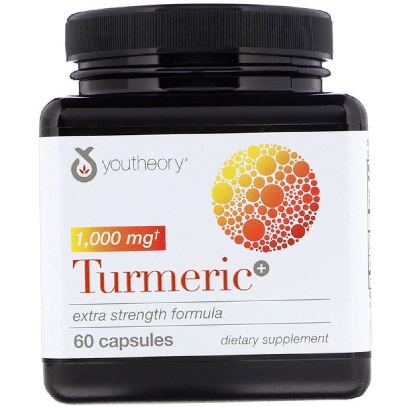 ⚡️Pre Order🌎 Youtheory, Turmeric, Extra Strength Formula, 1,000 mg, 60 Capsules🇺🇸