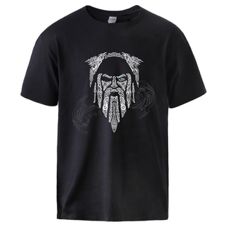 [100% Cotton] เสื้อยืดแขนสั้น ผ้าฝ้าย พิมพ์ลาย Odin Vikings Son Of Odin สไตล์ฮิปฮอป สตรีท เหมาะกับฤดูร้อน และฤดูใบไม้ผลิ