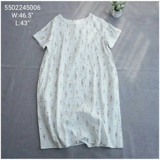 แชกคอตตอนพิมพ์ลายดอกงานญี่ปุ่น japanese styled cotton dress floral print