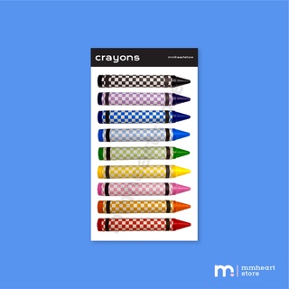 (m) Crayons Sticker | สติ๊กเกอร์ไดคัท | mmheartstore