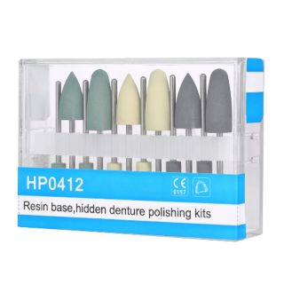12pcs Silicone Dental Polishers Drills Dental Low Speed Grinding Heads Polishing Smoothing Tools