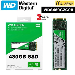 480 GB SSD (เอสเอสดี) WD GREEN SATA M.2 2280 (WDS480G2G0B) - รับประกัน 3 ปี