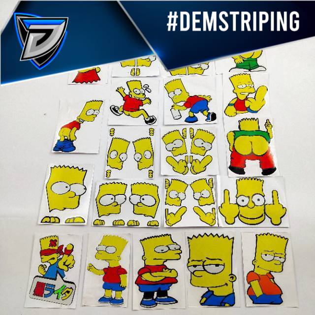 SIMSON SIMPSONS สติ๊กเกอร์ตัดตัวการ์ตูน THAILAND THAILOOK MOTHAI กระบังหน้าหมวกกันน็อค QUALITY ne