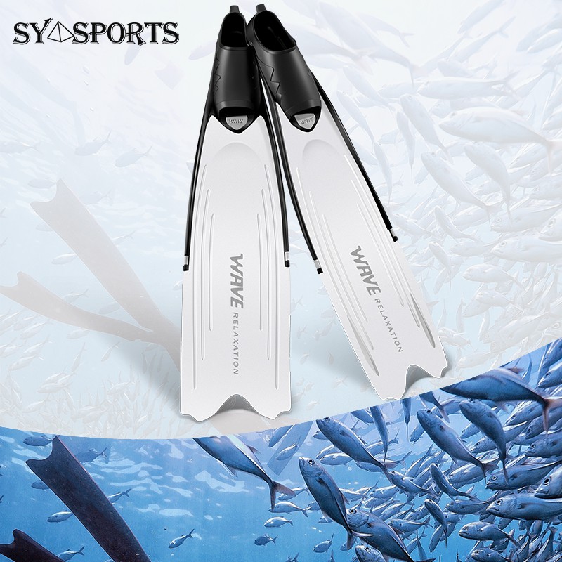 *HOTSALES * Spearfishing footpockets มืออาชีพผู้ใหญ่คาร์บอนไฟเบอร์แก้วการฝึกอบรม spearfishing ยาวดําน้ํา freediving ตีนกบ