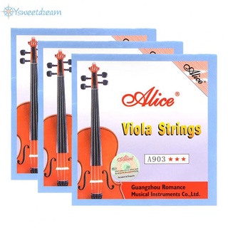 อะไหล่สายลวดเหล็ก Alice A903 Viola Strings GermanSilver 4 ชิ้น