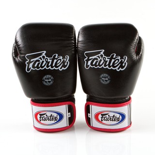 Fairtex แฟร์เท็กซ์ นวมชกมวย TIGHT FIT UNIVERSAL MUAY THAI/BOXING GLOVES - BLACK/WHITE/RED