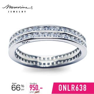 Memorine Jewelry แหวนเงินแท้ 925 ฝังเพชรสวิส (CZ) : ONLR638